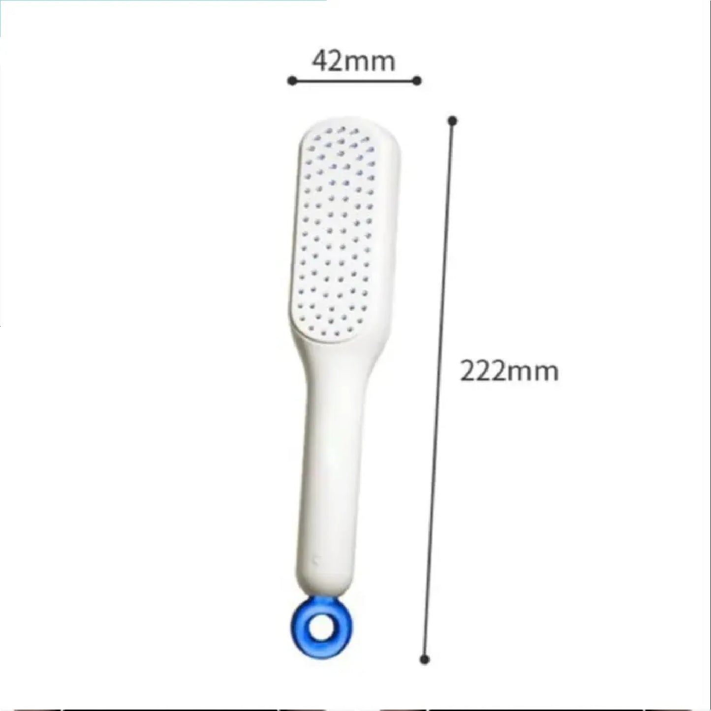 Self-Cleaning Hair Brush with Retractable Bristles
