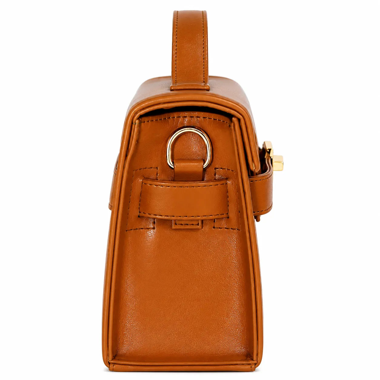 Luxury Structured Top Handle Satchel Bag for Women | Premium PU Leather Crossbody Purse
