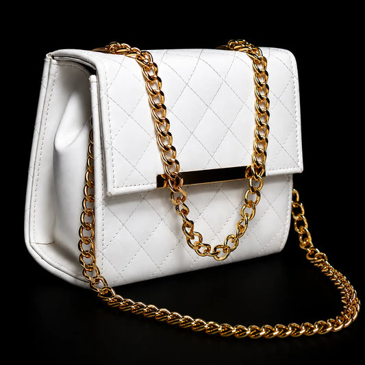 Monroe Luxe Quilted Chain Flap Shoulder Bag for Women