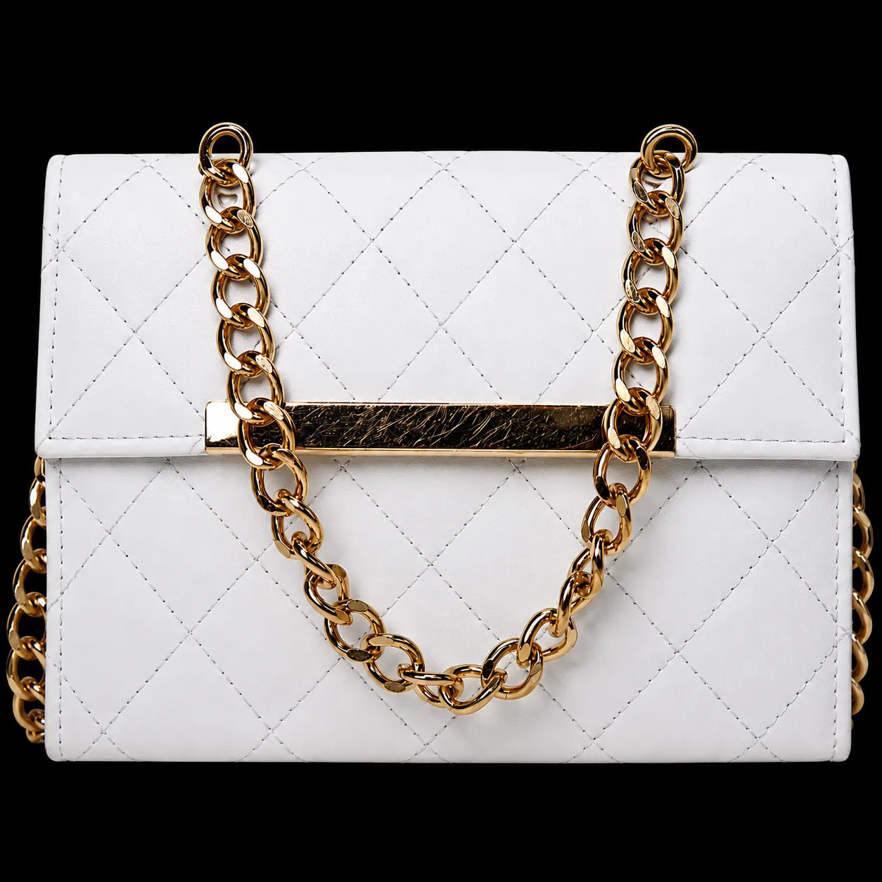 Monroe Luxe Quilted Chain Flap Shoulder Bag for Women