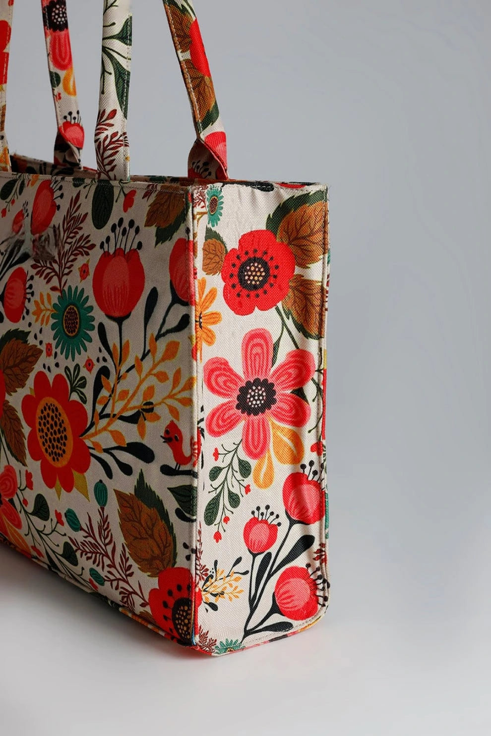 Floral Garden Print Tote Bag for Women – Stylish Everyday Shoulder Bag