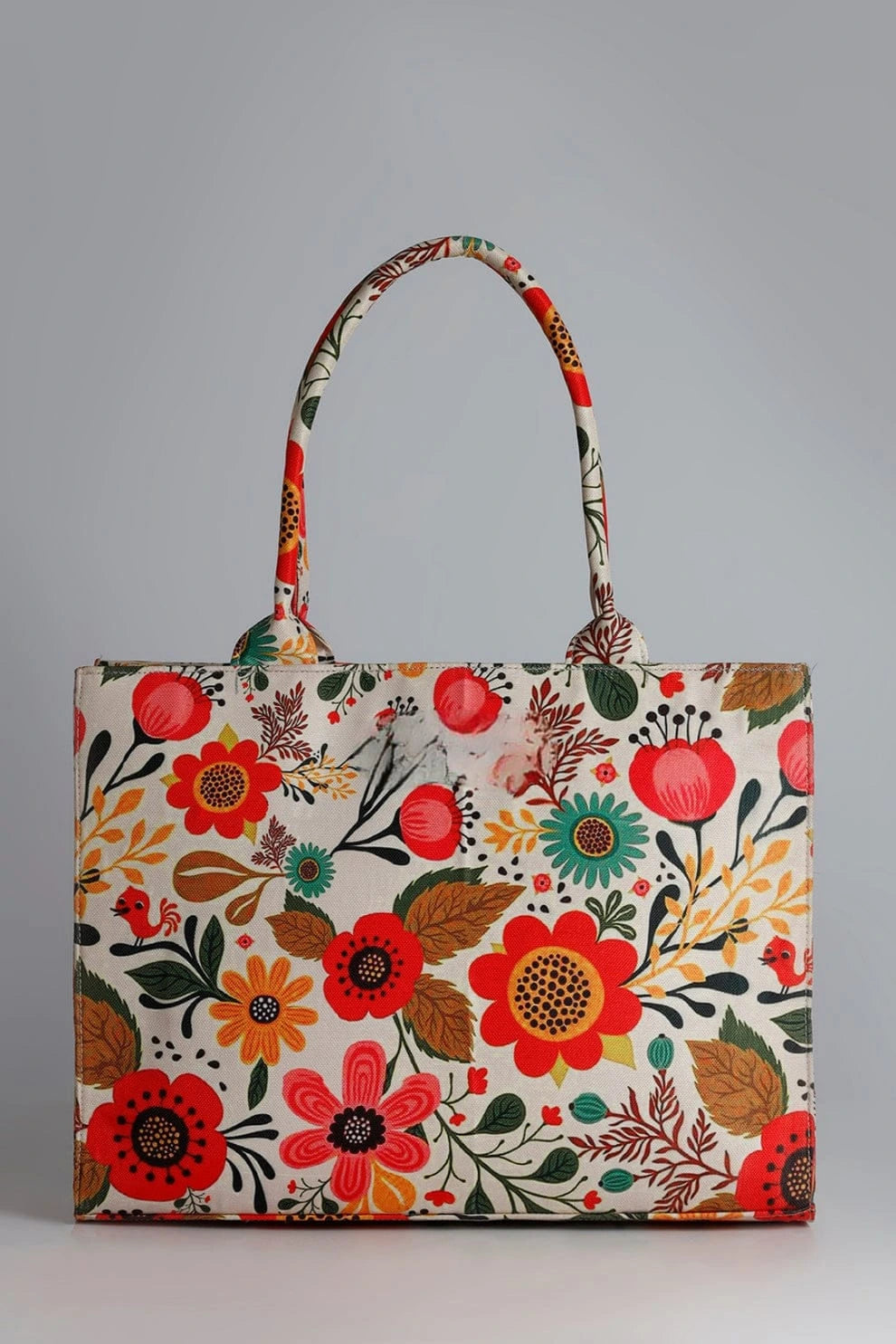 Floral Garden Print Tote Bag for Women – Stylish Everyday Shoulder Bag