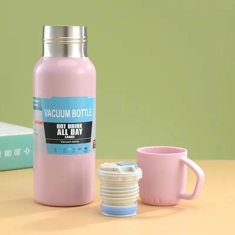 Stainless Steel Vacuum Bottle | Leak-Proof Insulated Thermos Bottle 648ML
