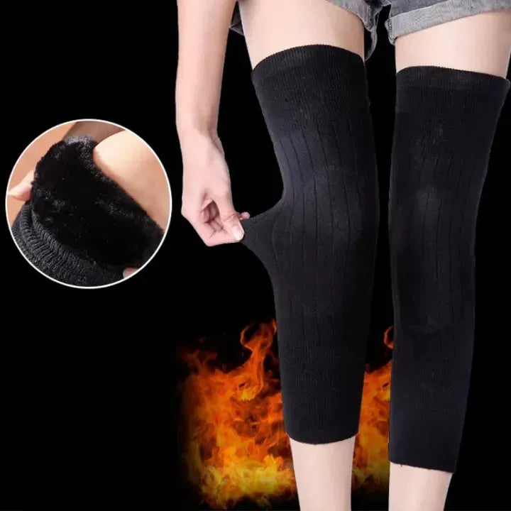 Thermal Knee Warmer Sleeves with Soft Fur Lining | Winter Leg Warmers