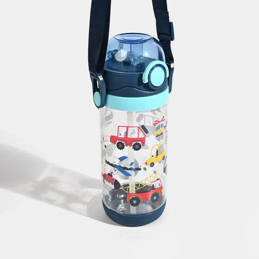 600ml Kids Water Bottle with Straw | Leak-Proof Plastic Bottle