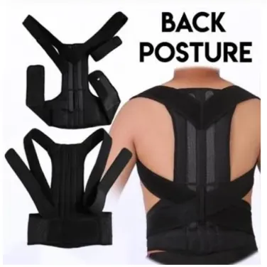 Adjustable Back Support Belt with Posture Corrector for Men & Women 1pc