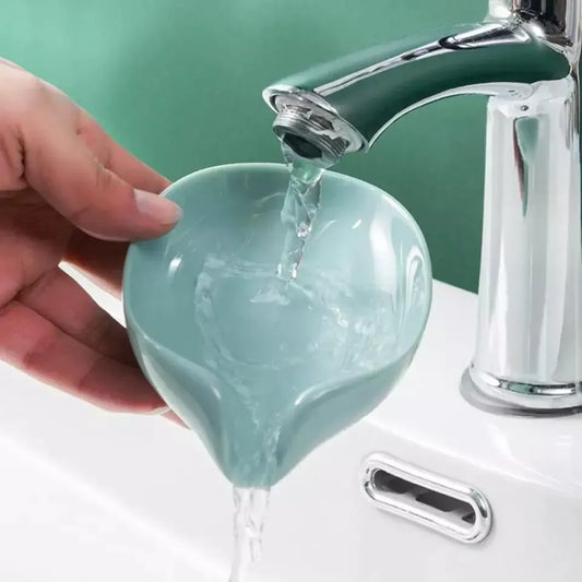 Leaf Shape Soap Holder with Suction Cup Drain
