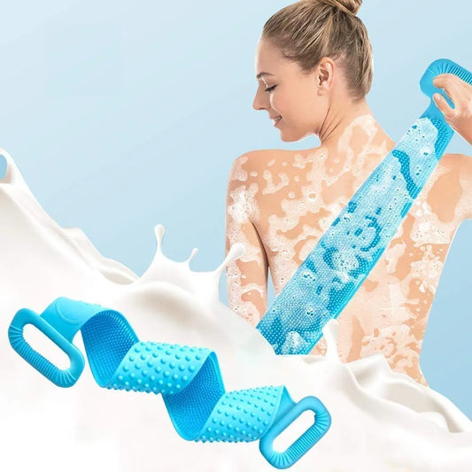 Silicone Bath Body Scrubber & Exfoliating Back Strap