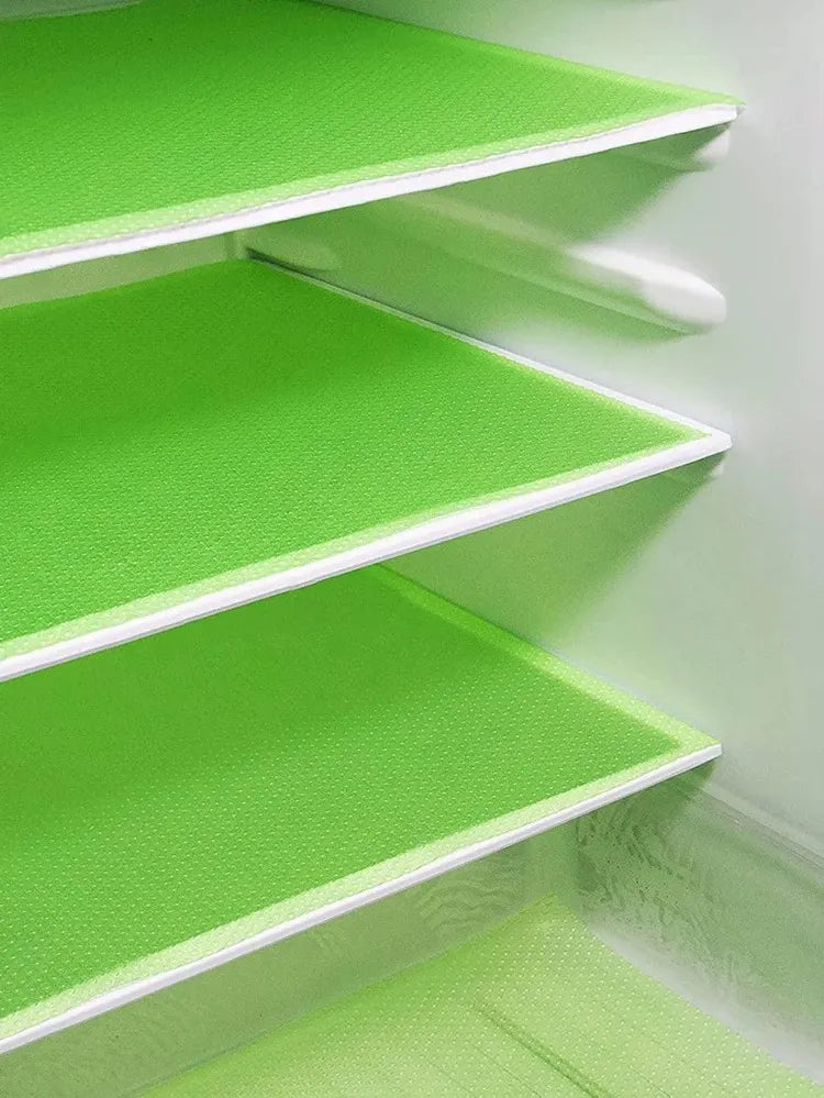 Waterproof Non-Slip Fridge Mats – Washable Refrigerator Shelf Liners (4 PCS)