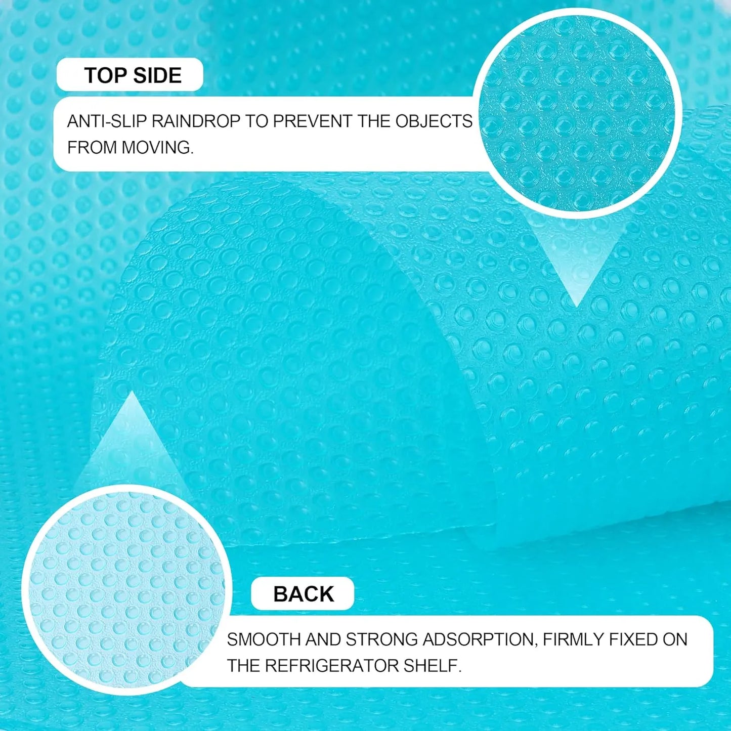 Waterproof Non-Slip Fridge Mats – Washable Refrigerator Shelf Liners (4 PCS)