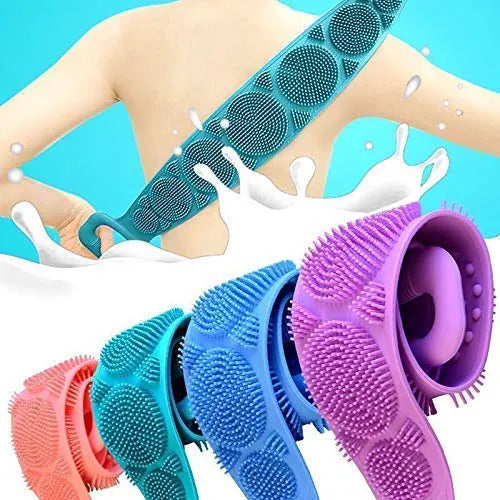 Silicone Bath Body Scrubber & Exfoliating Back Strap
