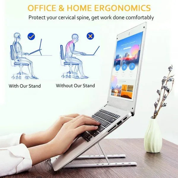 Foldable Adjustable Laptop Stand | Portable Aluminum Laptop Holder
