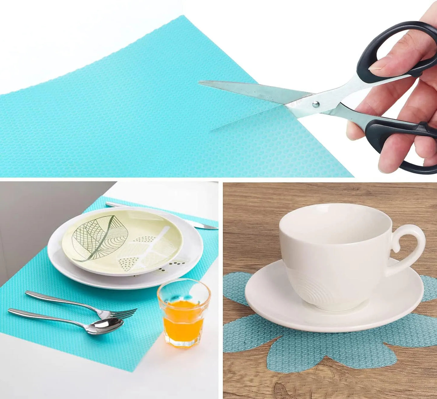 Waterproof Non-Slip Fridge Mats – Washable Refrigerator Shelf Liners (4 PCS)