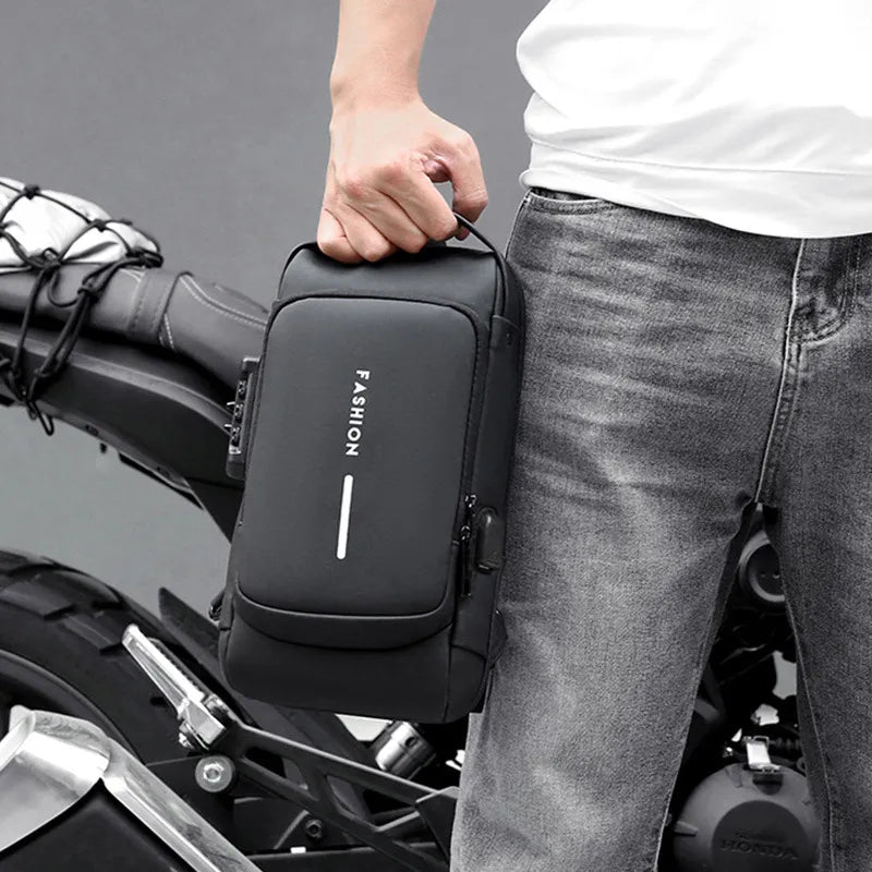 Mini Anti-Theft Waist Bag with USB Port & Password Lock 1pc