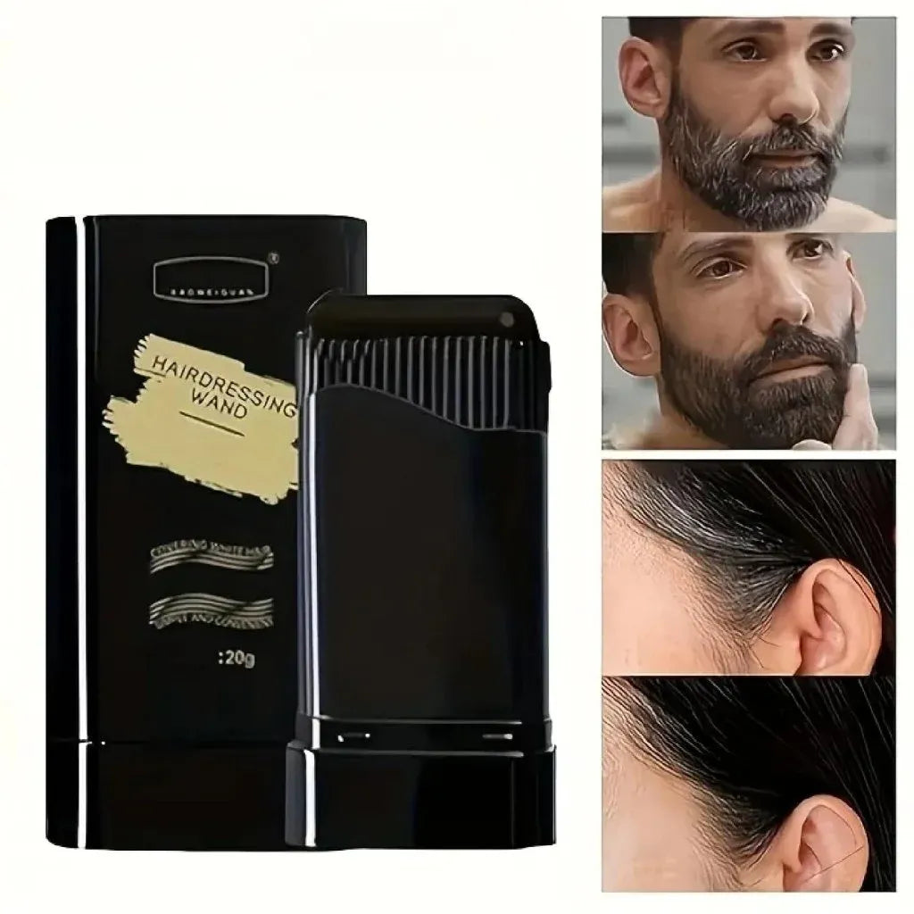 Long-Lasting Hair Color Touch-Up Stick – Black & Brown | Grey Root Cover & Hairline Concealer 1pc