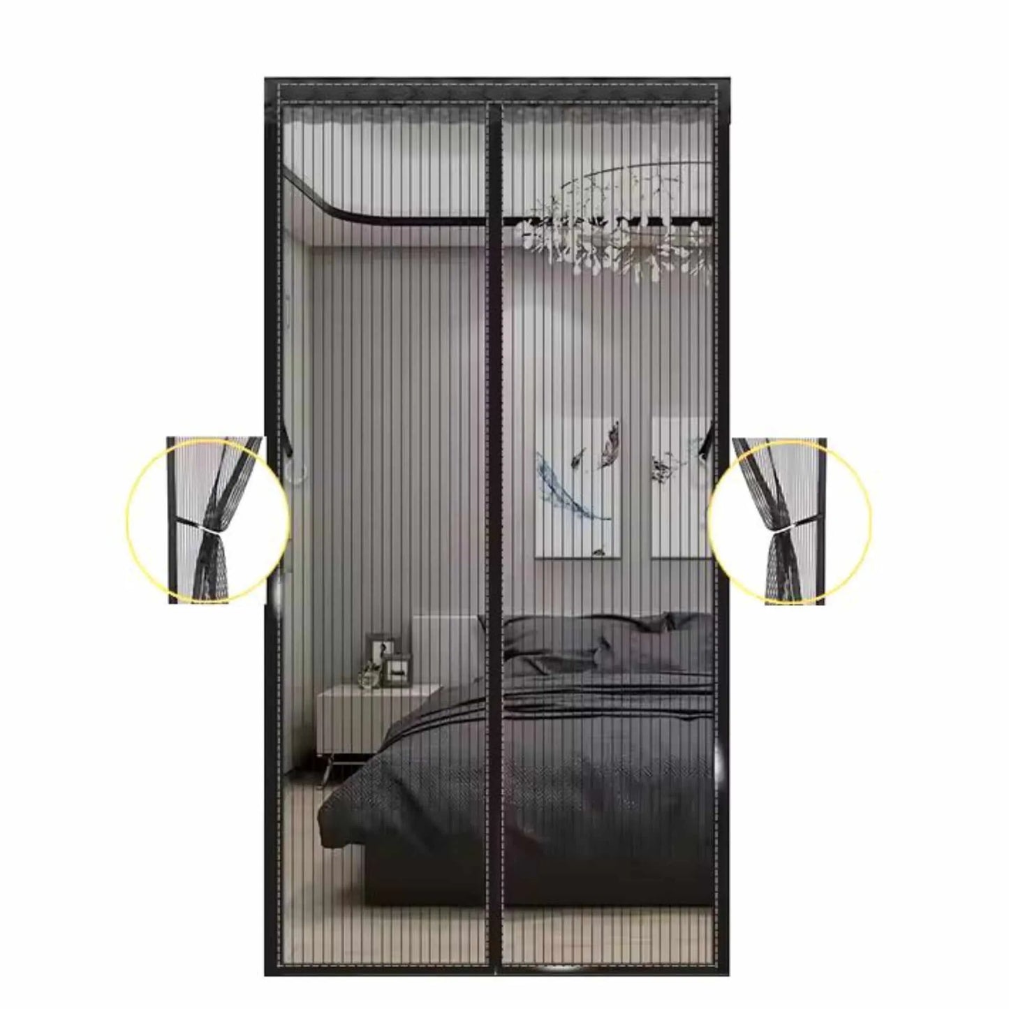Magnetic Mesh Door Curtain | Hands-Free Insect & Bug Protection Curtain