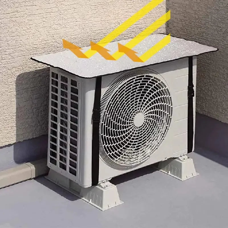 Aluminum Foil Outdoor AC Cover for 1 Ton & 1.5 Ton Units | Heatproof & Waterproof