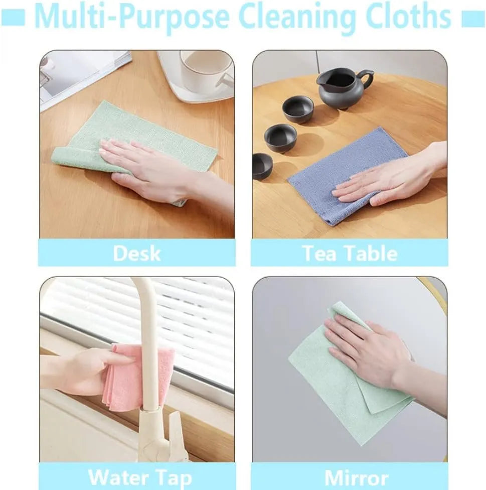 6Pcs Multipurpose Microfiber Car & Home Cleaning Cloth Pack