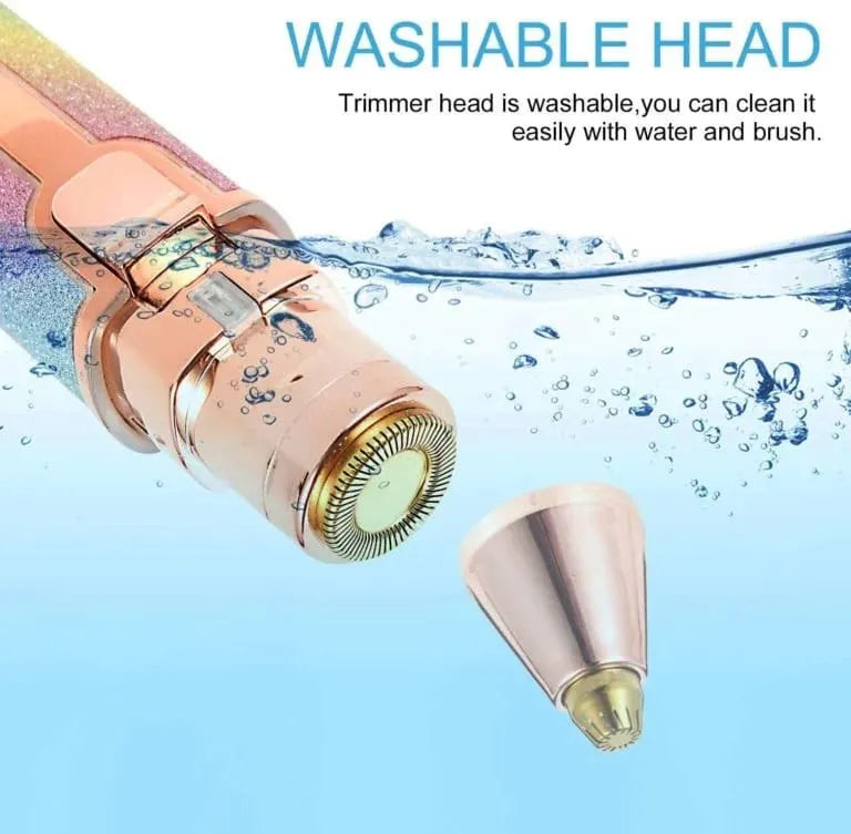 2-in-1 USB Rechargeable Eyebrow Trimmer & Mini Facial Hair Shaver
