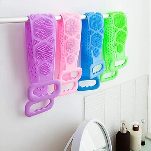 Silicone Bath Body Scrubber & Exfoliating Back Strap