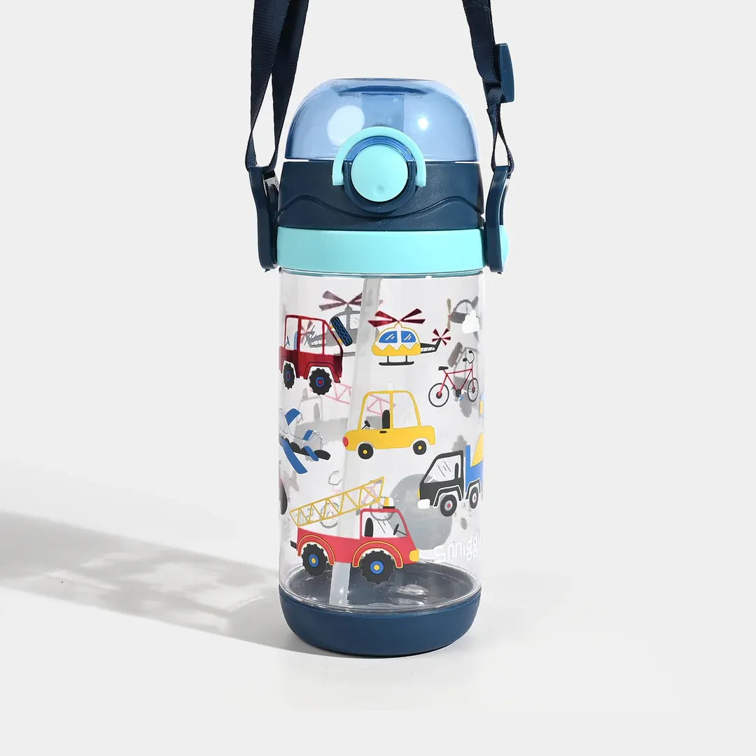 600ml Kids Water Bottle with Straw | Leak-Proof Plastic Bottle