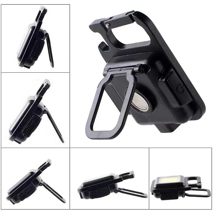 Mini COB Keychain LED Rechargeable Flashlight Work Light
