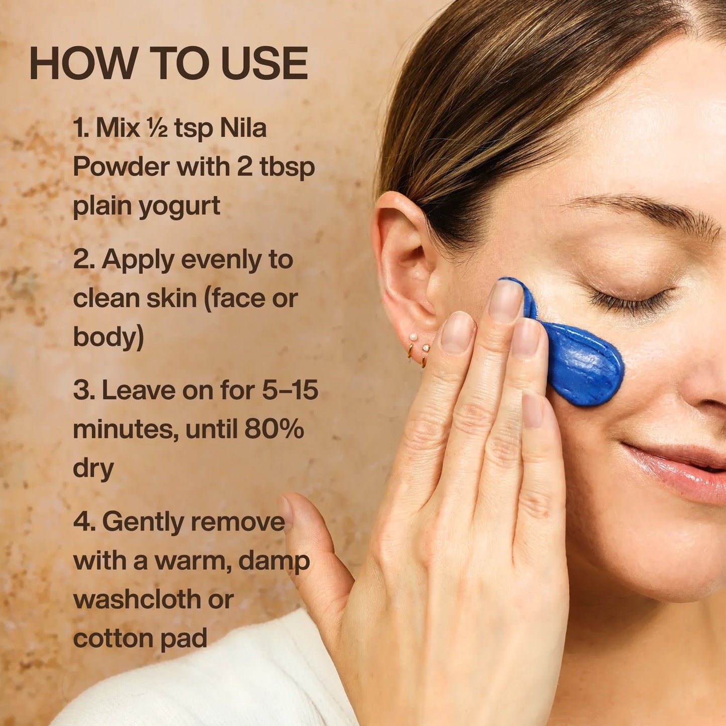 100% Original Moroccan Blue Nila Powder 50g | Natural Face Mask Powder for Skin Brightening & Glowing Skin Beauty Care