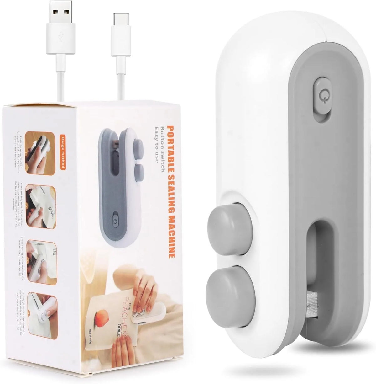 Portable Mini Bag Sealing Machine with USB Rechargeable Heat Sealer