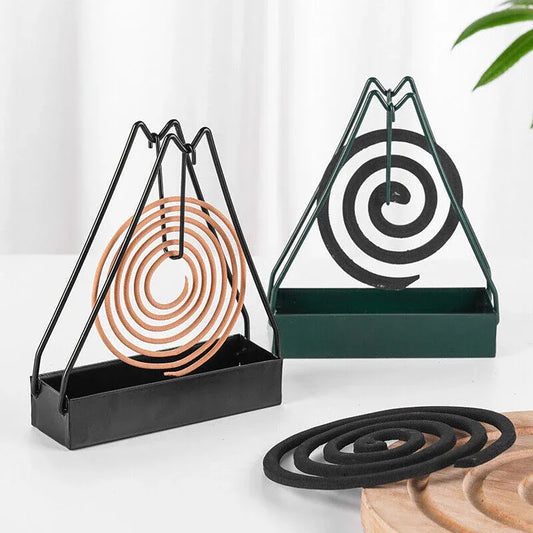 Decorative Metal Wire Triangle Mosquito Coil Holder Stand