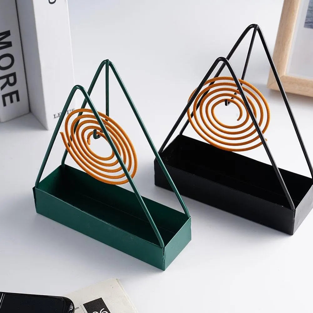 Decorative Metal Wire Triangle Mosquito Coil Holder Stand