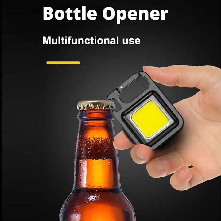 Mini COB Keychain LED Rechargeable Flashlight Work Light