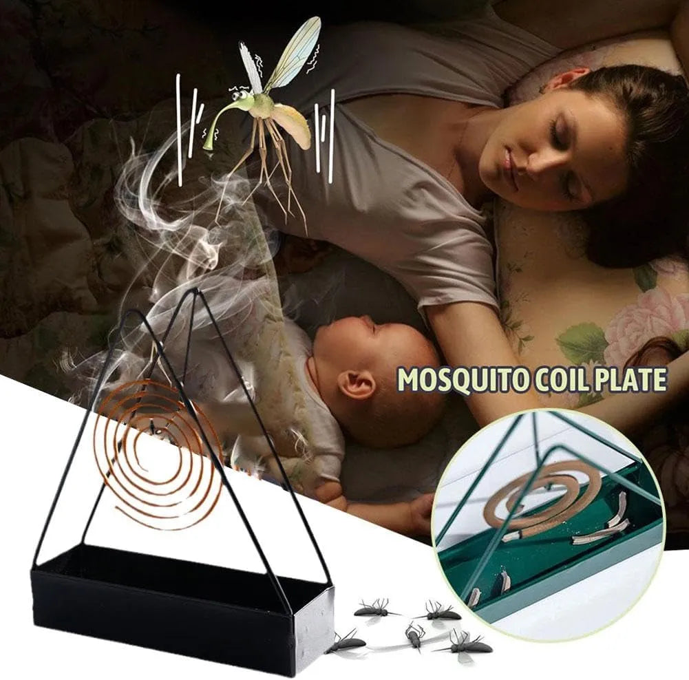 Decorative Metal Wire Triangle Mosquito Coil Holder Stand