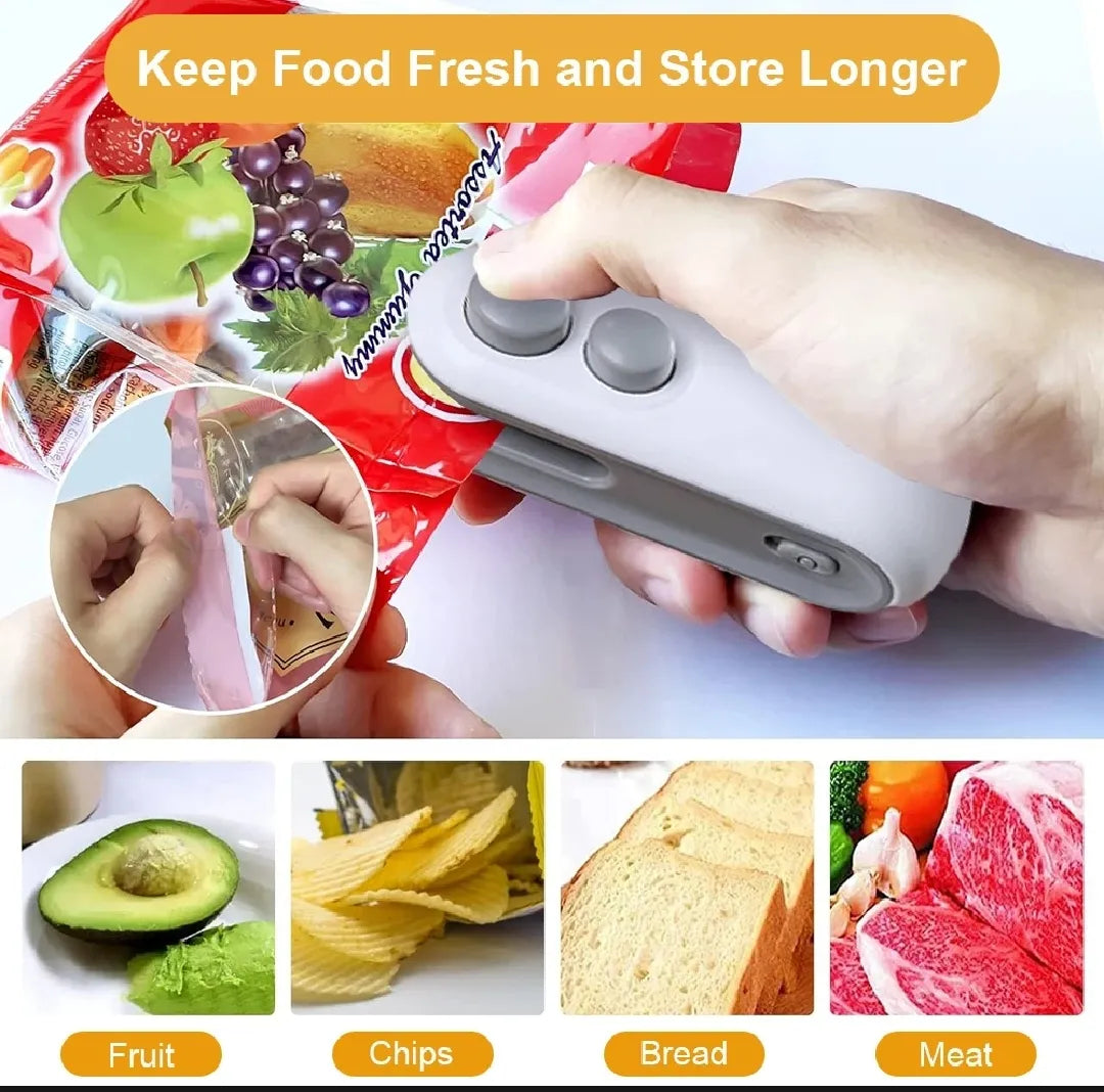 Portable Mini Bag Sealing Machine with USB Rechargeable Heat Sealer