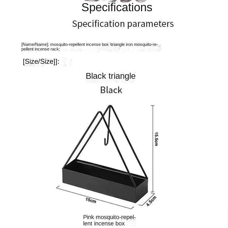 Decorative Metal Wire Triangle Mosquito Coil Holder Stand