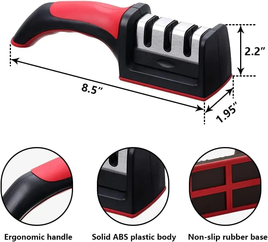 3-in-1 Professional Kitchen Knife & Scissor Sharpener