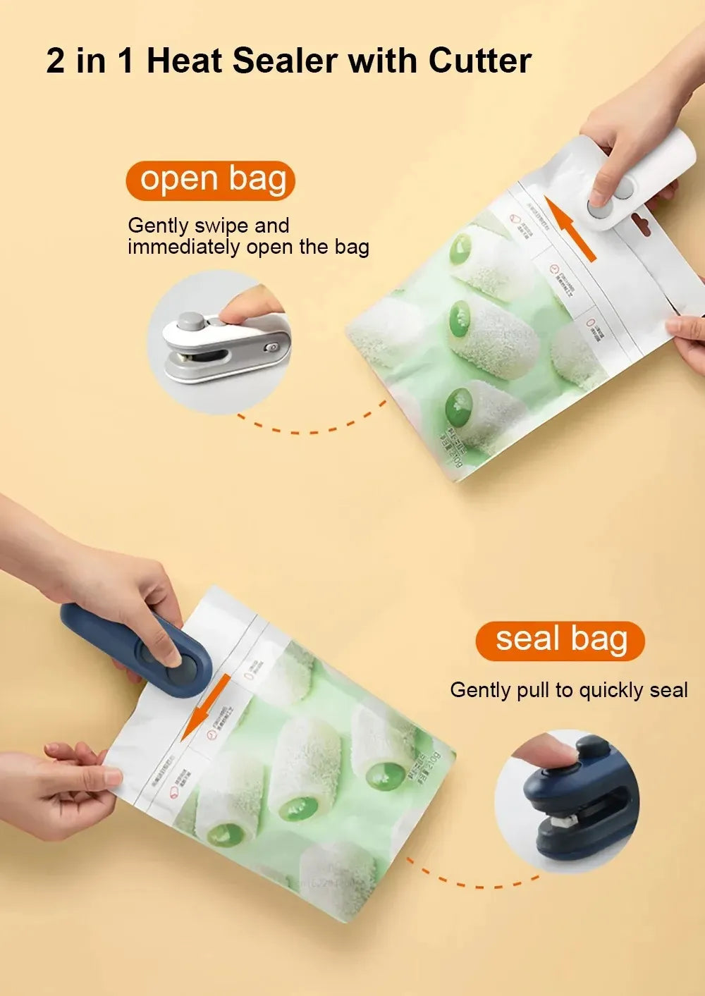 Portable Mini Bag Sealing Machine with USB Rechargeable Heat Sealer