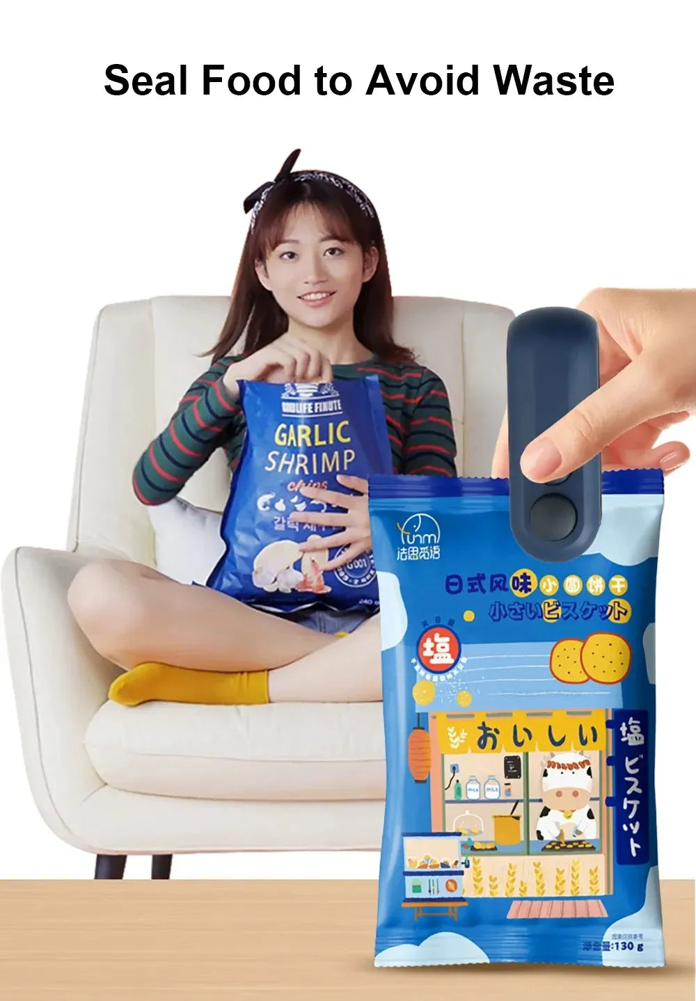 Portable Mini Bag Sealing Machine with USB Rechargeable Heat Sealer