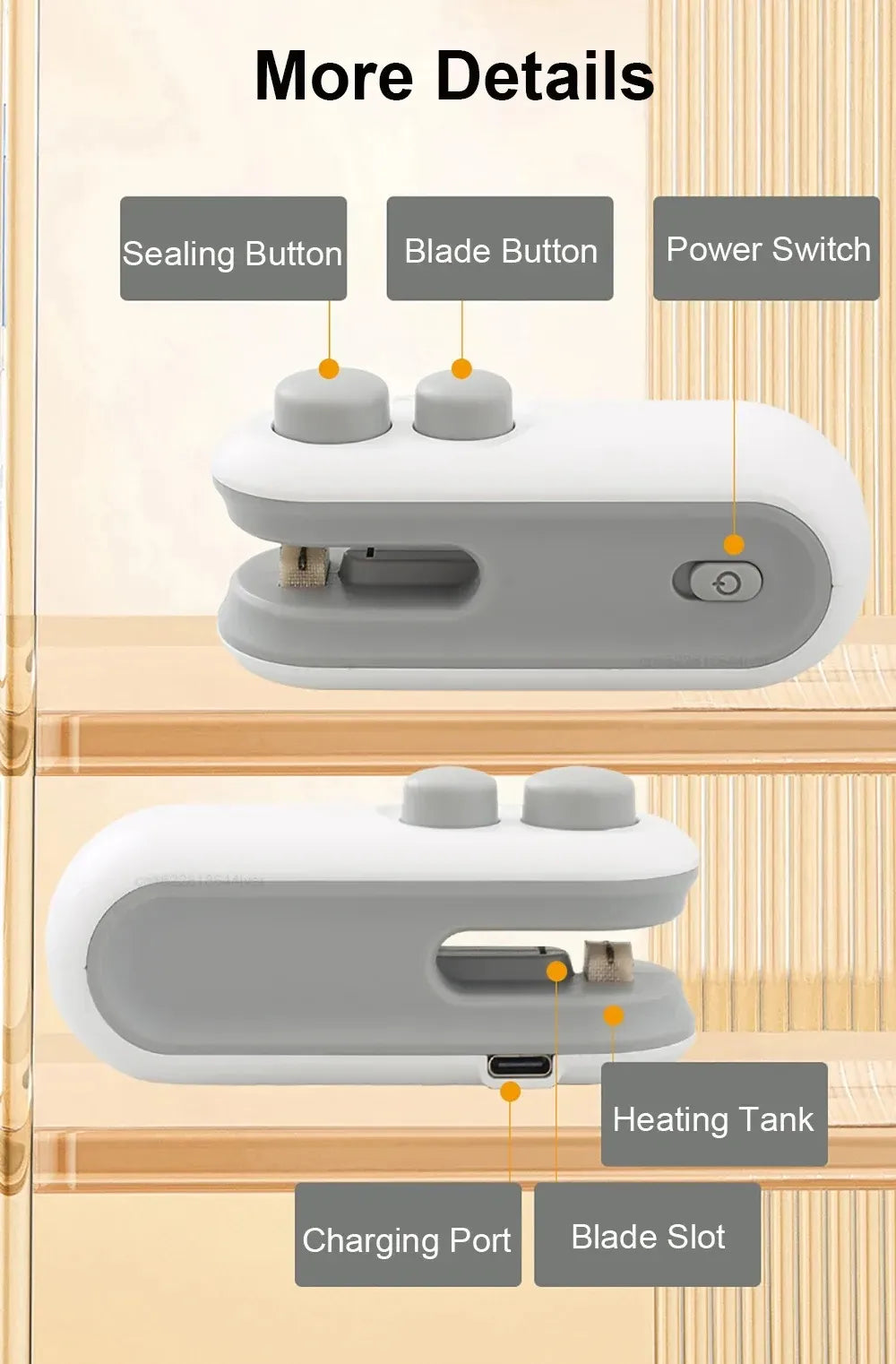 Portable Mini Bag Sealing Machine with USB Rechargeable Heat Sealer