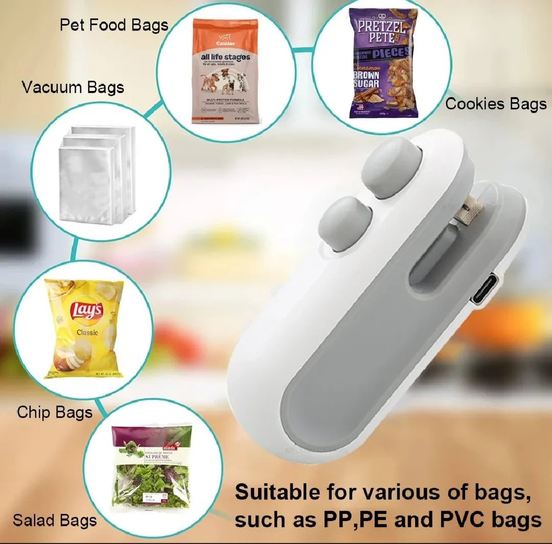 Portable Mini Bag Sealing Machine with USB Rechargeable Heat Sealer